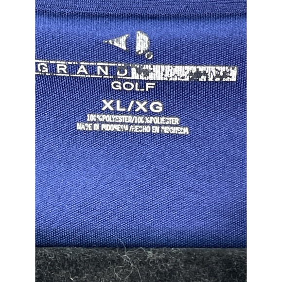 Grandslam Polo Shirt Size XL Blue Striped Logo Collar Buttons Men Golf Polo - Picture 3 of 8